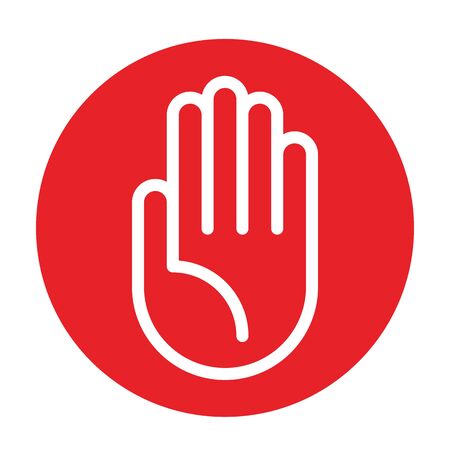 Attention sign. Stop sign on white backgroundのイラスト素材