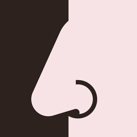 Nose icon isolated on white backgroundのイラスト素材