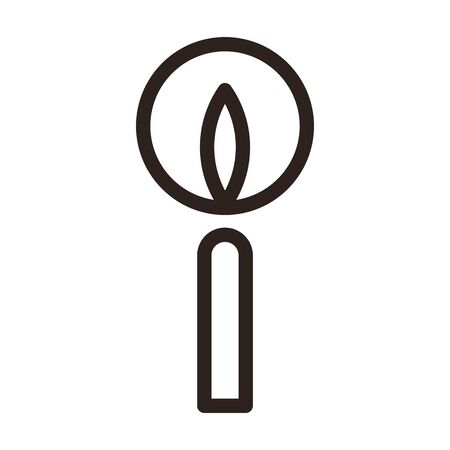 Candle icon. Fire symbol isolated on white backgroundのイラスト素材