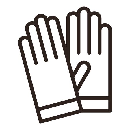 Protective gloves icon isolated on white backgroundのイラスト素材