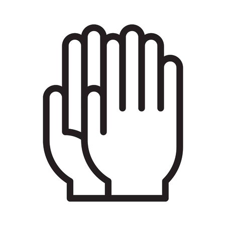 Medical gloves sign isolated on white backgroundのイラスト素材