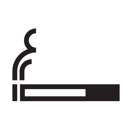 Cigarette sign isolated on white backgroundのイラスト素材