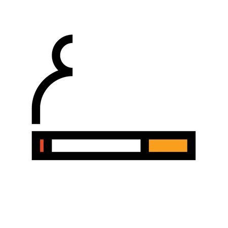 Cigarette sign isolated on white backgroundのイラスト素材