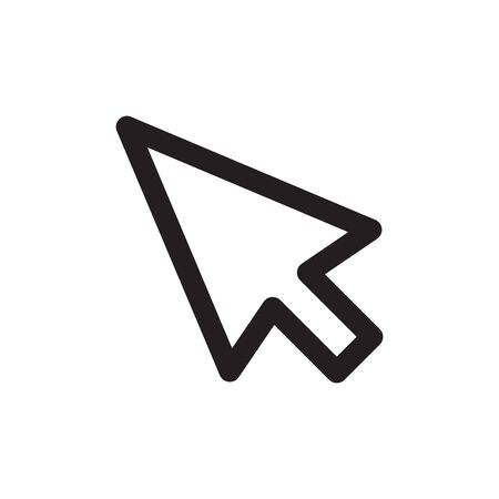 Cursor icon, pointer symbol isolated on white backgroundのイラスト素材