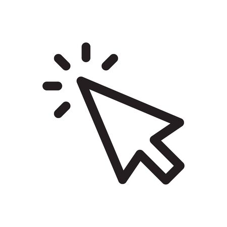 Cursor icon, pointer symbol isolated on white backgroundのイラスト素材
