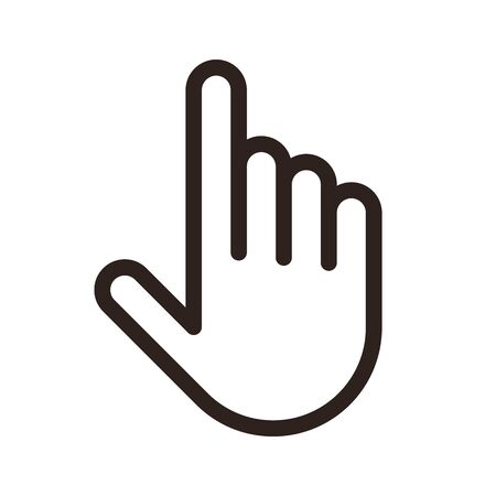 Pointer icon, clicking icon isolated on white backgroundのイラスト素材