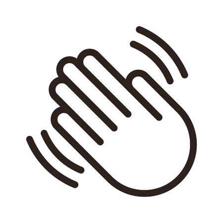 Clapping hands icon isolated on white backgroundのイラスト素材