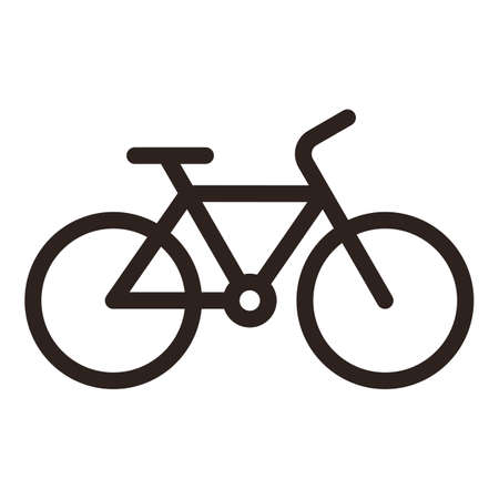 Bike icon isolated on white backgroundのイラスト素材