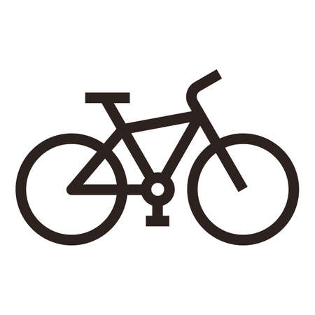 Bike icon isolated on white backgroundのイラスト素材