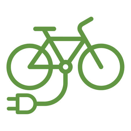 E-Bike, E Bike, Electric bike, Electric bicycle isolated on white backgroundのイラスト素材
