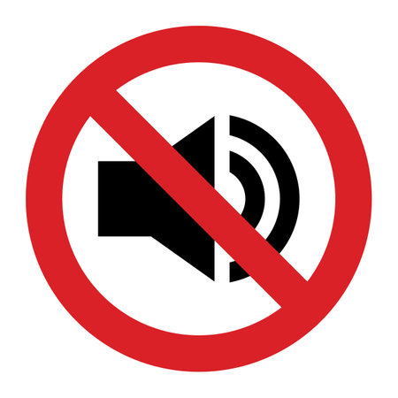 No sound sign isolated on white backgroundのイラスト素材