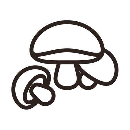 Mushrooms isolated on white backgroundのイラスト素材