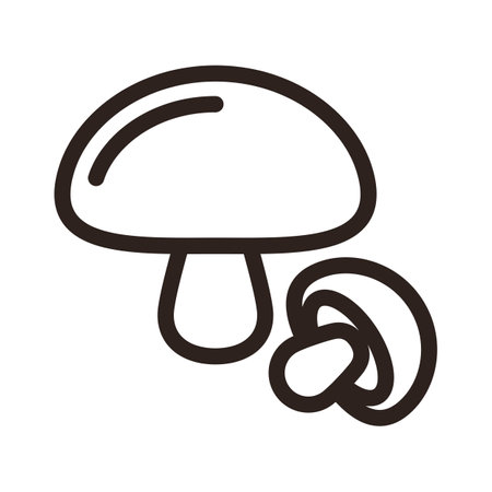 Mushrooms isolated on white backgroundのイラスト素材