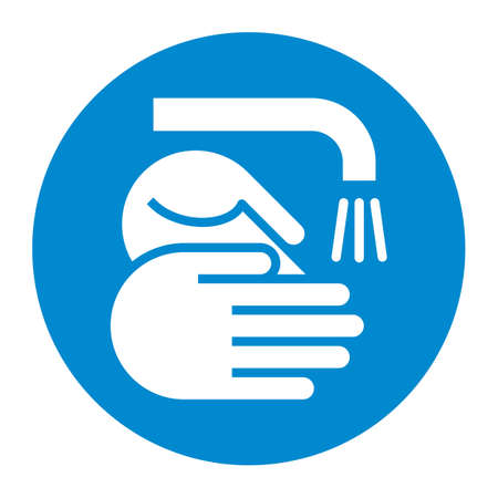 Wash hands sign. Corona virus preventionのイラスト素材