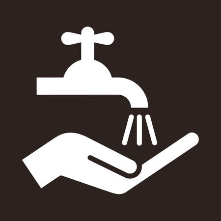 Wash hands sign. Corona virus preventionのイラスト素材