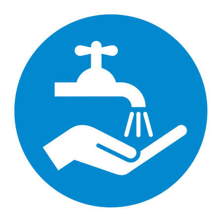 Wash hands sign. Corona virus preventionのイラスト素材