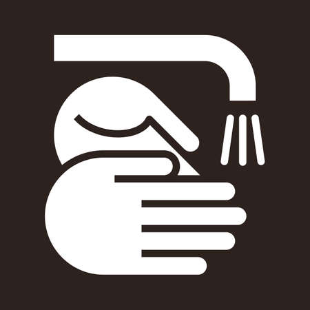 Wash hands sign. Corona virus preventionのイラスト素材