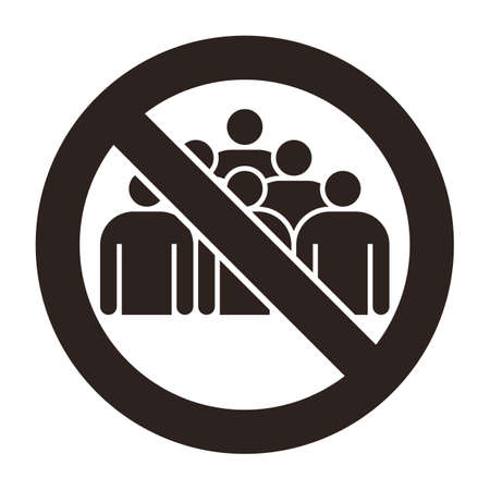 No group sign. Coronavirus preventionのイラスト素材