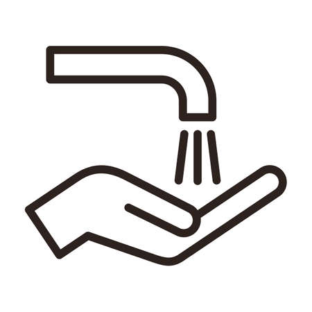 Wash hands sign. Corona virus preventionのイラスト素材