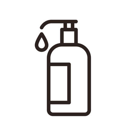 Disinfectant icon. Liquid soap icon isolated on white backgroundのイラスト素材