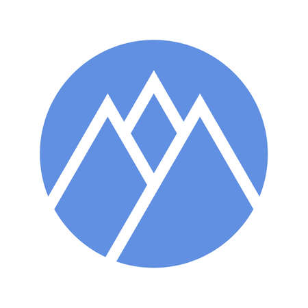 Mountain icon isolated on white backgroundのイラスト素材