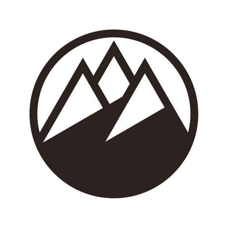 Mountain logo isolated on white backgroundのイラスト素材