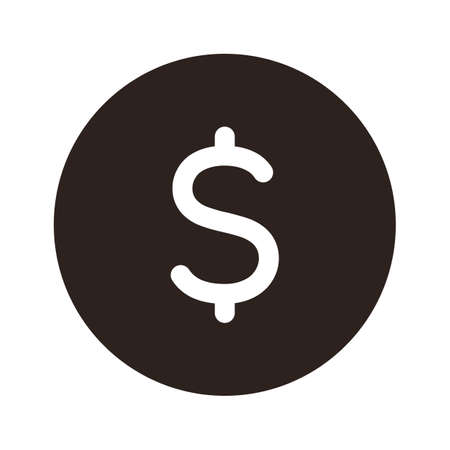 Dollar sign. Money vector symbol isolated on white backgroundのイラスト素材