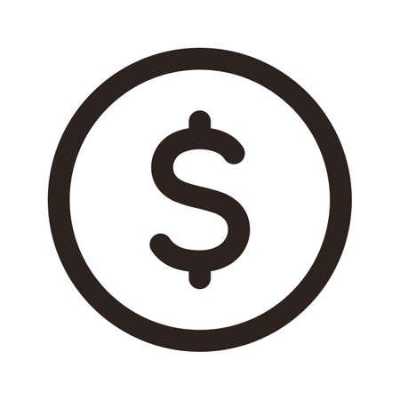 Dollar sign. Money vector symbol isolated on white backgroundのイラスト素材