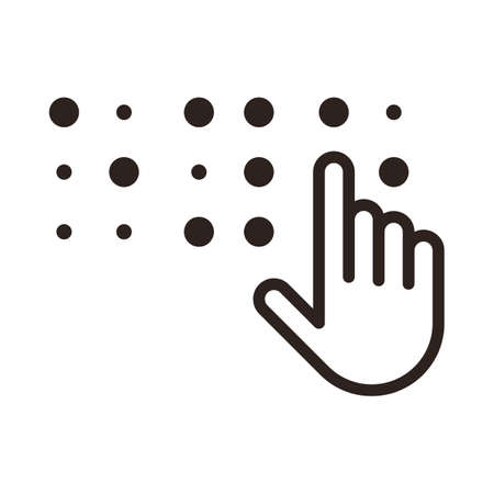Braille icon. Braille font. Blind symbolのイラスト素材