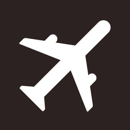 Plane icon on dark backgroundのイラスト素材
