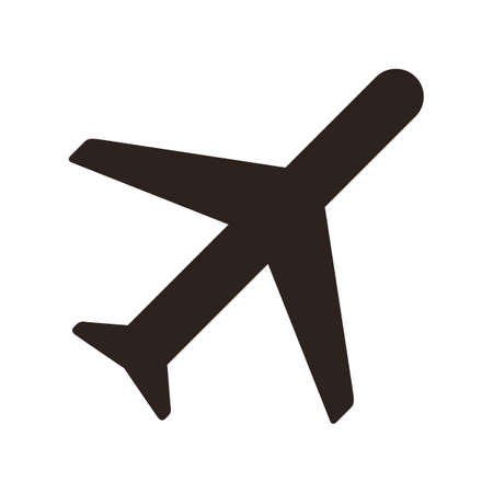 Plane icon isolated on white backgroundのイラスト素材