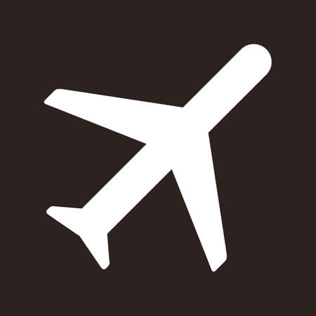 Plane icon on dark backgroundのイラスト素材