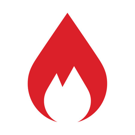 Flame fire icon isolated on white backgroundのイラスト素材