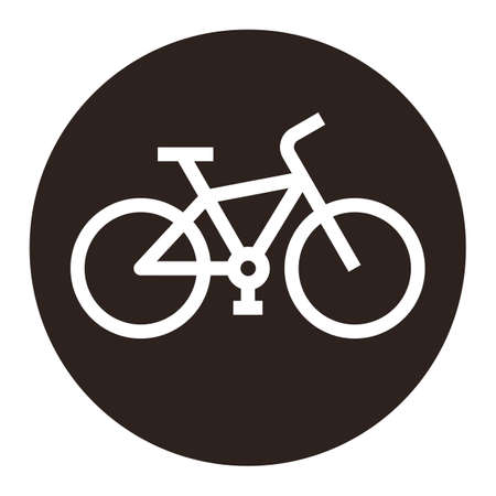 Bike icon isolated on white backgroundのイラスト素材