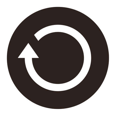 Repeat sign, reload icon, refresh, loading, reset vector symbol isolated on white backgroundのイラスト素材