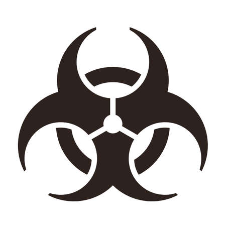 Biohazard symbol, biological hazard warning sign isolated on white backgroundのイラスト素材
