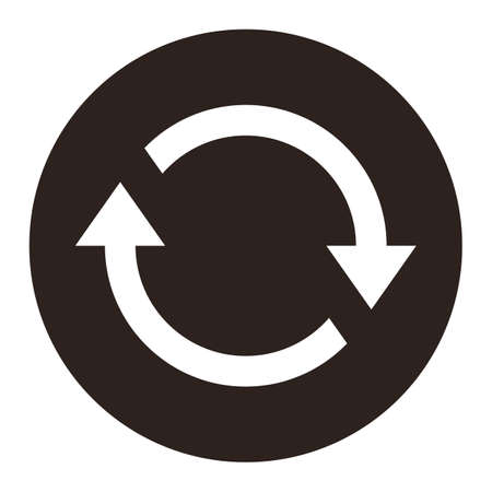Repeat sign, reload icon, refresh, loading, reset vector symbol isolated on white backgroundのイラスト素材