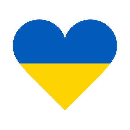 Heart Symbol, Russia Ukraine Conflict isolated on white backgroundのイラスト素材
