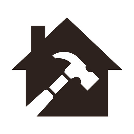 Repair Service, Flower House, House icon and Key Service Icon isolated on white backgroundのイラスト素材