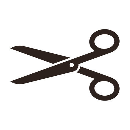 Scissors symbol isolated on white backgroundのイラスト素材