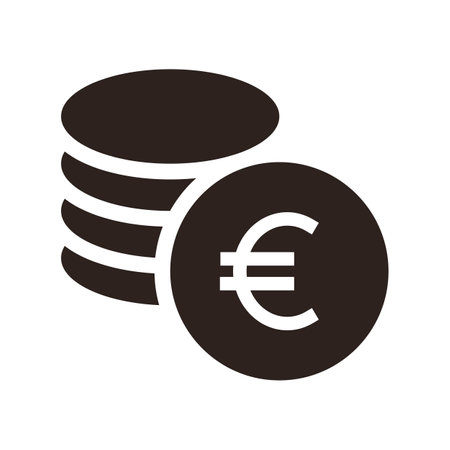 Money icon vector. Euro sign. Coins sign isolated on white background.のイラスト素材