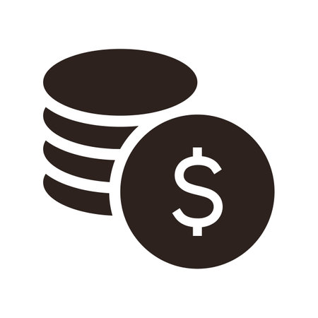 Money icon vector. Dollar sign. Coins sign isolated on white background.のイラスト素材