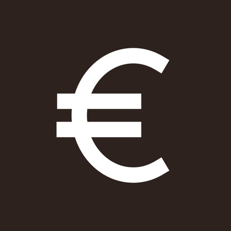 Euro sign. Money vector symbol on dark backgroundのイラスト素材