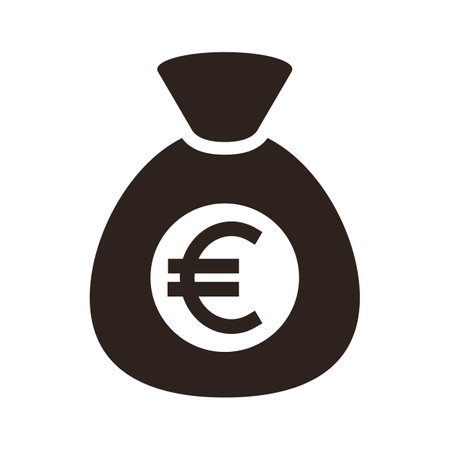 Money bag icon isolated on white background.のイラスト素材