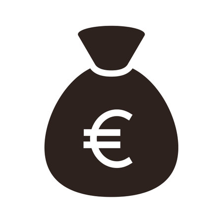 Money bag icon isolated on white background.のイラスト素材