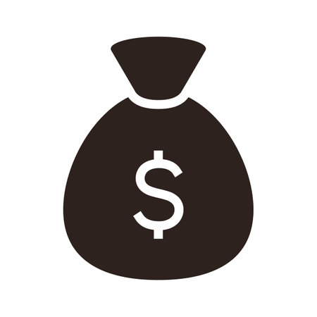 Money bag icon isolated on white background.のイラスト素材