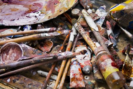 Old paletteの写真素材