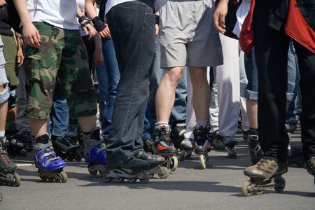 Rollers before the street race