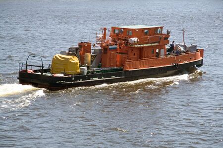 Small ship in the port