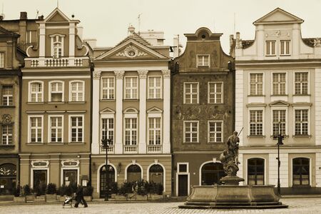 Old city center in Poznan, Polandの写真素材